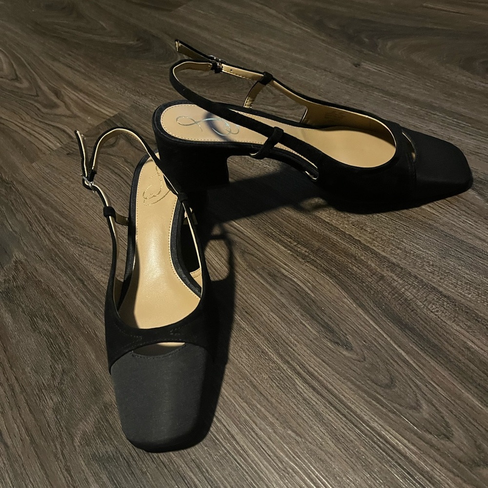 Sam Edelman Tarra Slingback Heel Sued Black sz 8